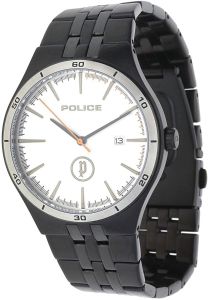 Police Men's Watch with Silver Dial and Black Strap 14440JSBS/04M
