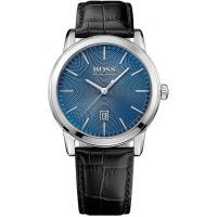 BOSS Mens Analogue Quartz Watch with Blue Dial and Black Leather Strap 1513400 *Refurbished*