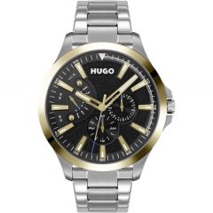 Hugo Mens Watch with Blue Dial and Silver Bracelet 1530174