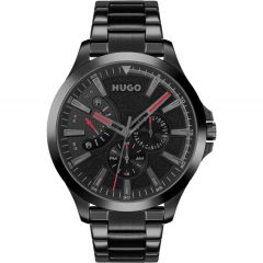 Hugo Mens Watch with Black Dial and Black Bracelet 1530175