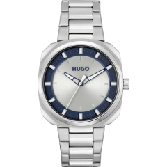 Hugo #Shrill Mens Watch with Blue Dial and Silver Bracelet 1530309