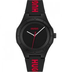Hugo Mens Watch with Black Dial and Black Strap 1530343