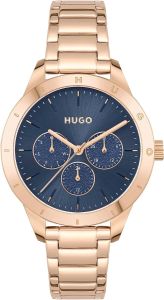 HUGO Ladies Watch with Blue Dial and Rose Gold Strap 1540092