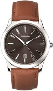 Sekonda Mens Watch with Brown Dial and Brown Leather Strap 1726