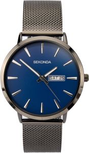 Sekonda Mens Watch with Blue Dial and Gunmetal Milanese Strap 1728