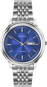 Sekonda Mens Watch with Blue Dial and Stainless Steel Bracelet 1731