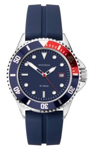 Sekonda Mens Sports Watch with Blue Dial and Blue Rubber Strap 1806