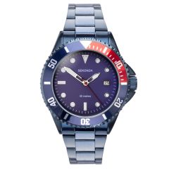 Sekonda Mens Sports Watch with Blue Dial and Blue Stainless Steel Strap 1807