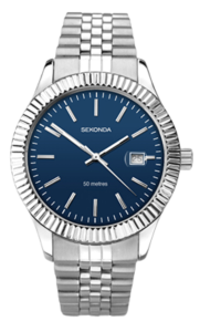 Sekonda Mens Watch with Blue Dial and Silver Bracelet 1897