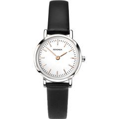 Sekonda Ladies Watch with White Dial and Black Strap 2346