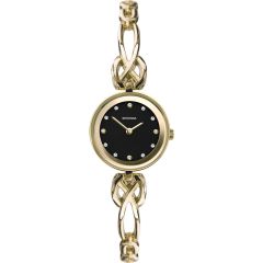 Sekonda Ladies Watch with Black Dial and Gold Bracelet 2802