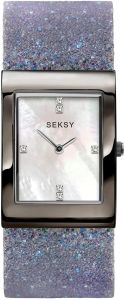 Seksy Rocks Ladies Watch with Lilac Crystal Bracelet 2859
