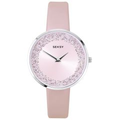 Sekonda Seksy Ladies Watch with Pink Stone Set Dial and Pink Strap 2968