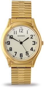 Sekonda Mens Easy Read Watch with Gold Plated Expanding Bracelet 3244