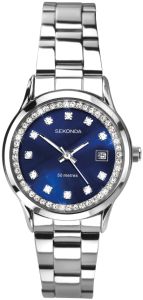 Sekonda Ladies Watch with Blue Dial and Silver Strap 40324