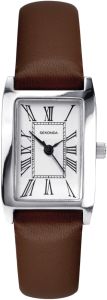 Sekonda Classic Ladies Watch With White Dial And Brown Strap 40338