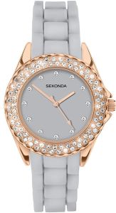 Sekonda Ladies Watch with Grey Silicone Strap and Grey Dial 2683