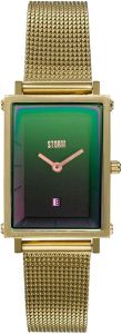 STORM Issimo Gold Lazer Green Ladies Watch with Green Dial and Gold Milanese Strap 47489/GD/GN