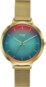 Storm Mini Styro Ladies Watch with Turquoise Dial and Gold Milanese Strap 47516/GD/TUR