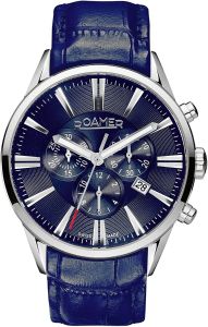 Roamer Superior Chronograph Mens Watch with Blue Leather Strap 508837 41 40 05