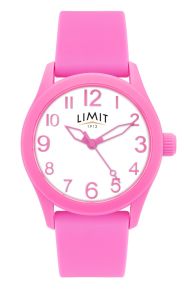 Limit Ladies Watch 5721 with White Dial and Pink Silicone Strap