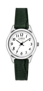 Limit Ladies Watch with Green Strap & White Dial 60202