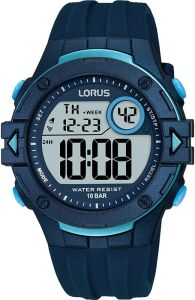 Lorus Men's Digital Watch with Blue Silicone Strap R2325PX9