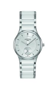 Roamer Women's Quartz Watch with Silver Dial Analogue Display and White Ceramic Strap 677855 41 15 60