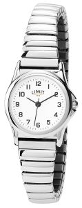 Limit Ladies White Dial Silver Expanding Bracelet Watch 6999
