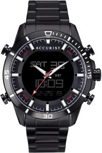 Accurist Mens Analogue and Digital Watch with Black Bracelet 7346