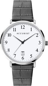 Accurist Men's Classic Watch with Black Leather Strap 7369