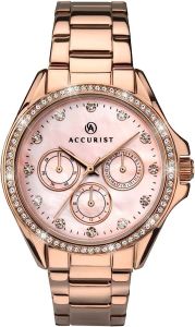 Accurist Ladies Classic Watch with Rose Gold Bracelet 8094
