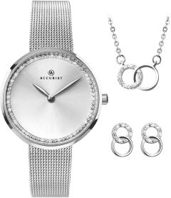 Accurist Ladies Watch Gift Set with with Watch Earrings and Necklace 8188G