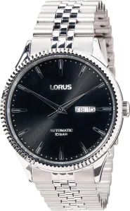 Lorus Mens Automatic Watch with Black Dial and Stainless Steel Bracelet RL471AX9