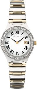 Accurist Classic Ladies Watch with White Dial and Two Tone Bracelet 8204