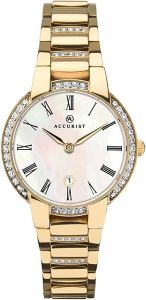 Accurist Signature Ladies Watch with Mother of Pearl Dial and Gold Bracelet 8220