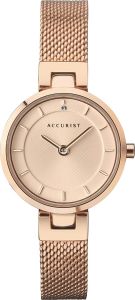 Accurist Classic Ladies Watch with Rose Gold Dial and Rose Gold Milanese Strap 8252