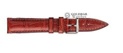 Luxury Watch Strap Tan Genuine Leather 20mm Croco Opaco