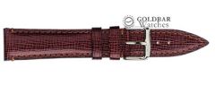 Brown Grain Effect Genuine Leather High Quality 18mm Vacchetta Saffiano Watch Strap
