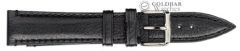 Black Textured 18mm Genuine Leather Padded Ecopell Watch Strap