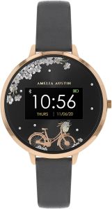 Amelia Austin Bicycle Ladies Smart Watch with Grey Leather Strap AA03-2022