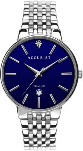 Accurist Mens Watch with Blue Dial and Silver Bracelet 7349 