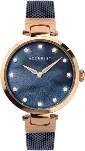 Accurist Ladies Watch with Blue Dial and Blue Milanese Strap 8305 
