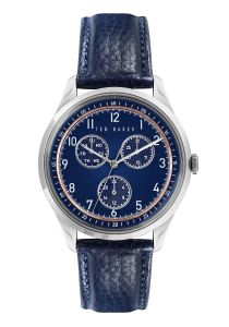 Ted Baker Mens Watch with Blue Dial and Blue Leather Strap BKPDQS107