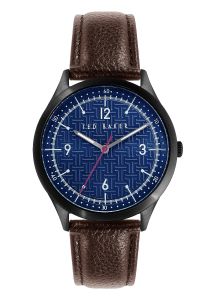 Ted Baker Mens Watch with Blue Dial and Brown Leather Strap BKPMHS114
