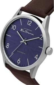 Ben Sherman Mens Watch with Blue Dial and Brown Leather Strap BS167
