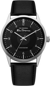 Ben Sherman Classic Mens Watch with Black Dial and Black PU Leather Strap BS173