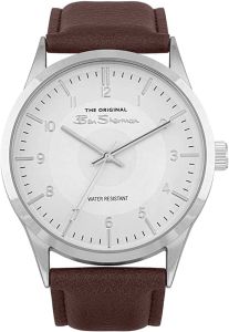 Ben Sherman Classic Mens Watch with White Dial and Brown Strap BS217