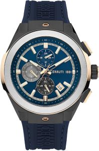 Cerruti 1881 Mens Watch with Blue Dial and Blue Silicone Strap CIWGQ2224003