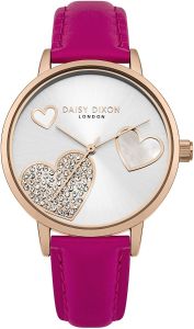 Daisy Dixon Hollie Ladies Watch with Pink Leather Strap DD076PRG